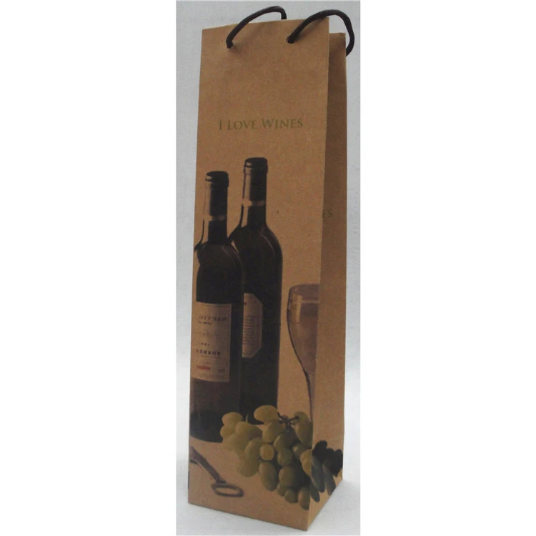 Luxury Eco-friendly Custom Desigsn Handmade Paper Wine Bag With Your Own Logo 1