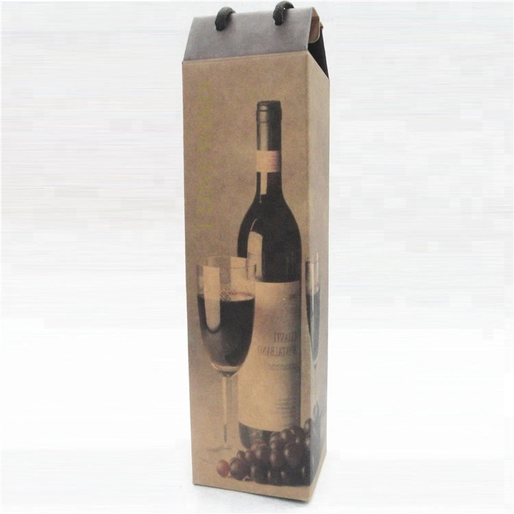 Cheap Price Color Luxury Bottle Fashion Gift Custom Print Shopping Wine Paper Bag 1