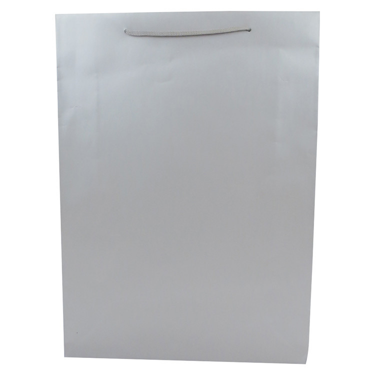 2019 High quality dumb bright film gold silver kraft paper bag with handle wholesale 3