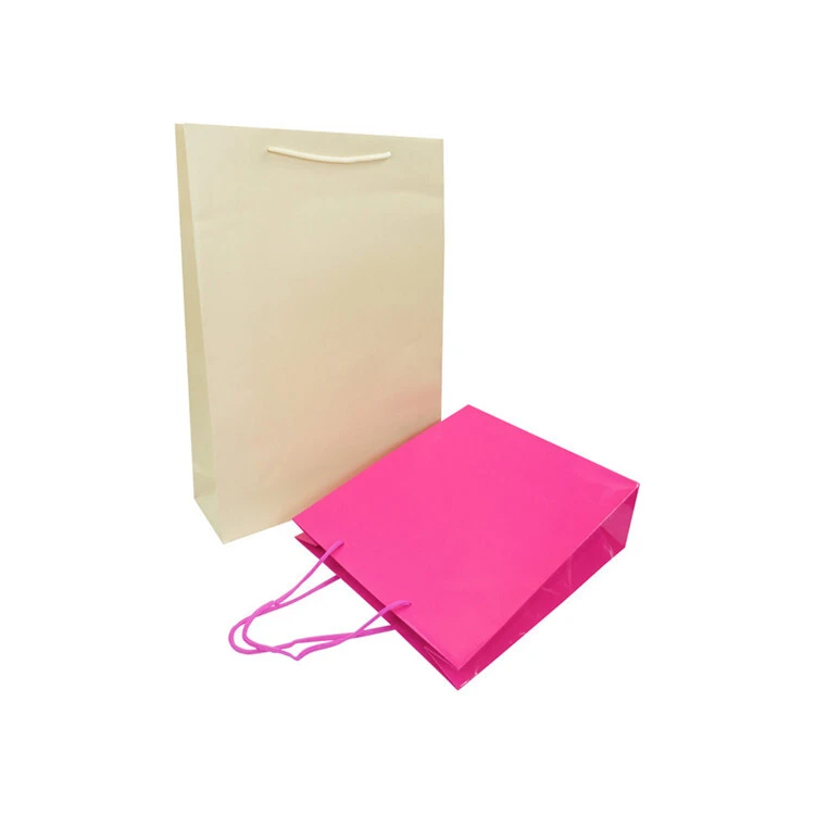 Wholesale Custom Print Shopping Packaging Kraft Paper Bag Kraft Paper Tote Bag With Handle 2