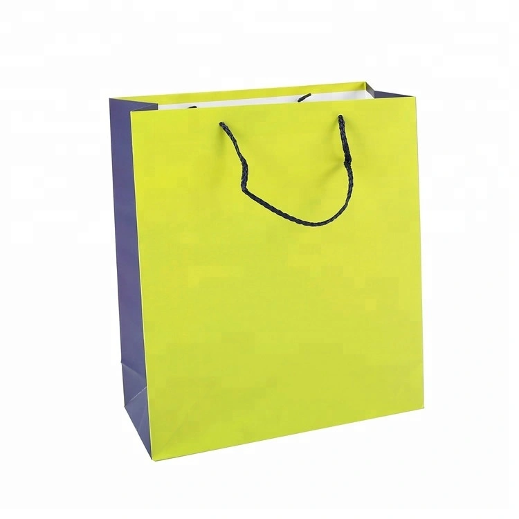 Los fabricantes personalizaron la bolsa de regalo de papel revestido mediana con asa 4