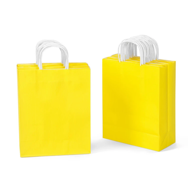 Piccoli sacchetti di carta su misura con manici fabbrica di prodotti sfusi per supermercati 4