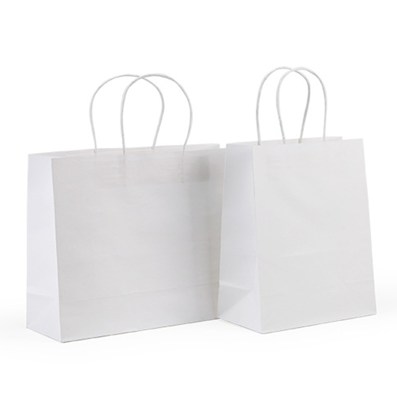 100% Recycled Sturdy Kraft Shopping paper Bags with twisted  handles 3