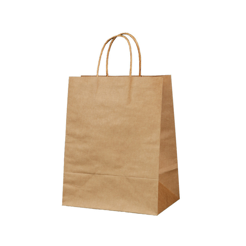 100% Recycled Sturdy Kraft Shopping paper Bags with twisted  handles 1
