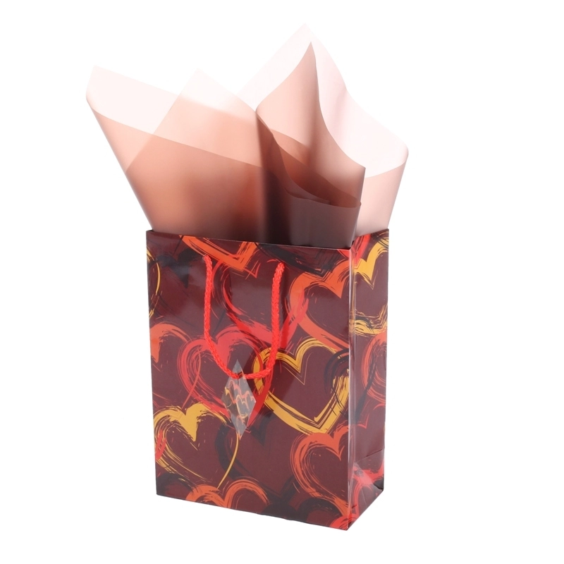 Hot-sale romantic valentines' day 157g coated paper gift shopping bag 1
