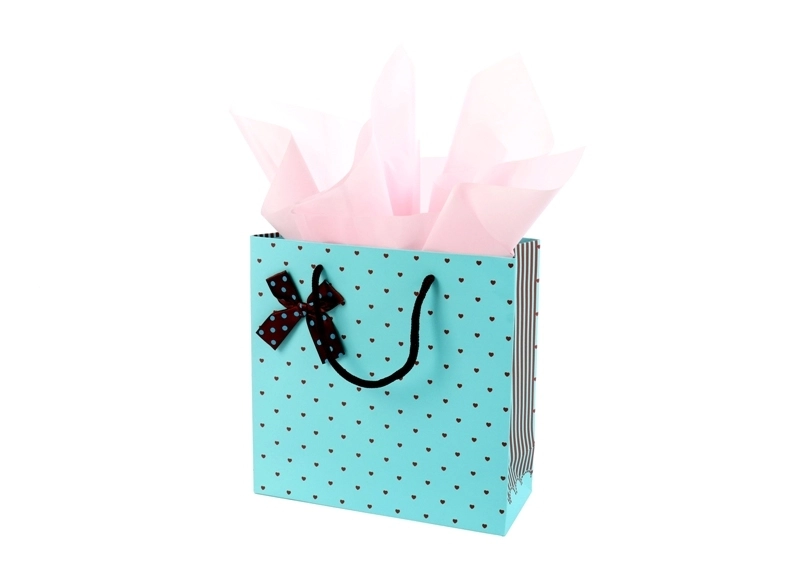 Manufacturer Wholesale Daily Fancy Ivory Matt Lamination Gift Paper Bag With Bowtie 1