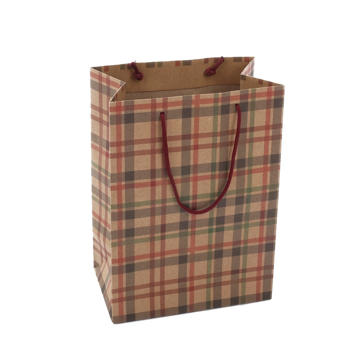 Recyclable Packing Shopping Brown Kraft Paper Bag With PP Handle 1