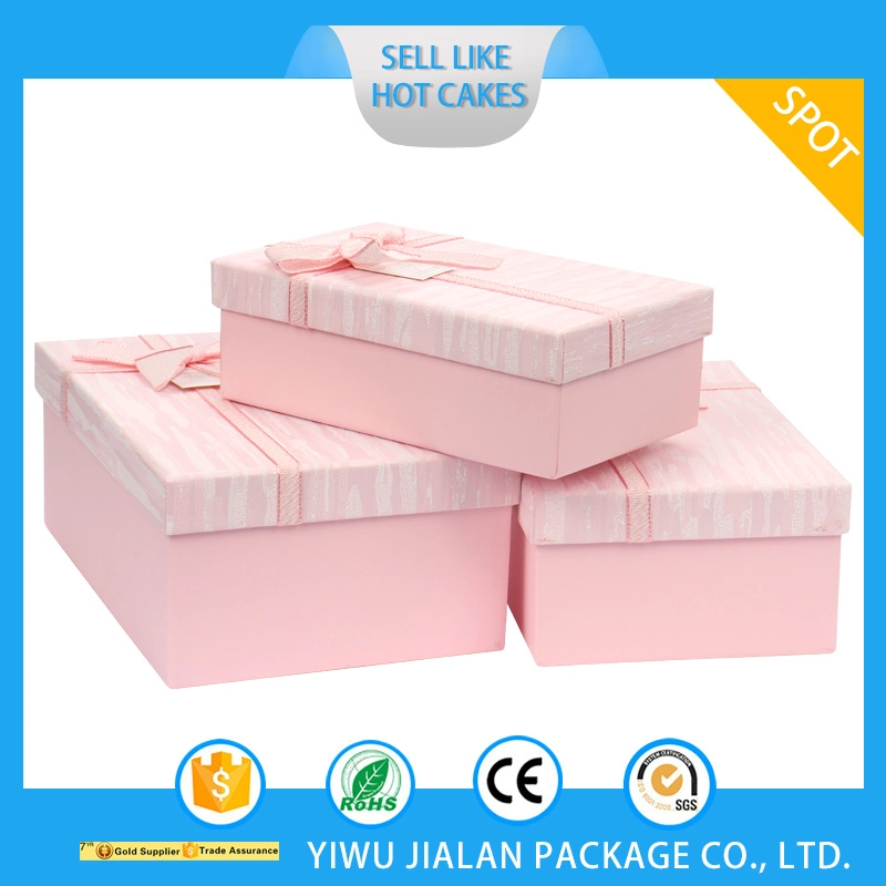 Factory direct sale custom shape Pink Love Recyclable Paper Box Valentine's Day Wedding Christmas Ribbon Gift Packing Box 1