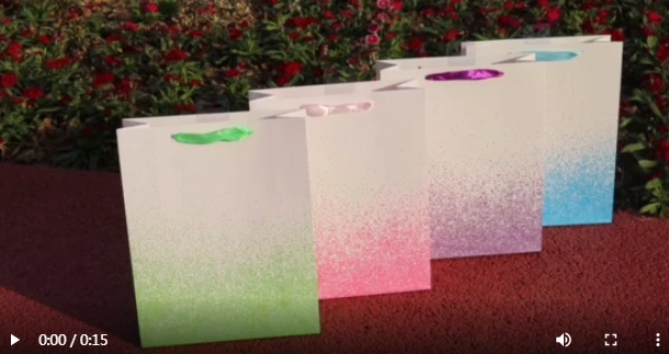 Hot Selling Wholesale Custom Ivory Paper Shopping Gift Bag With Handle 1