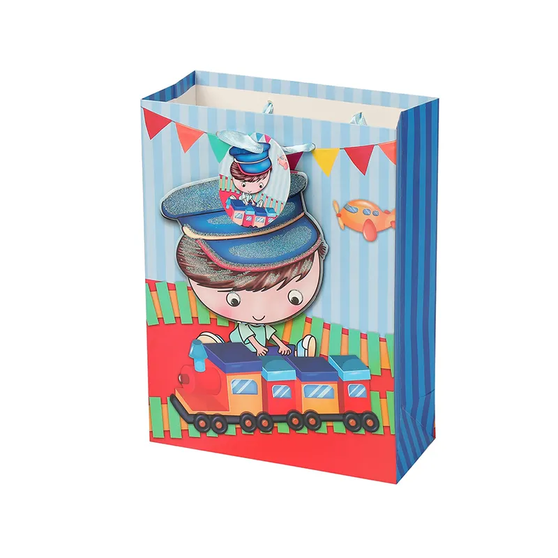 Jialan Paquete de bolsas de regalo de color rosa para regalos de niños. 4