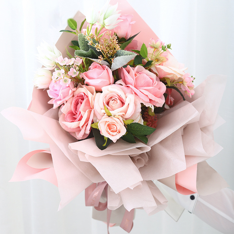 Wrapping Paper Solid Color Bouquet Cake  Lined Paper Thin Flower Wrapping Paper Material 4