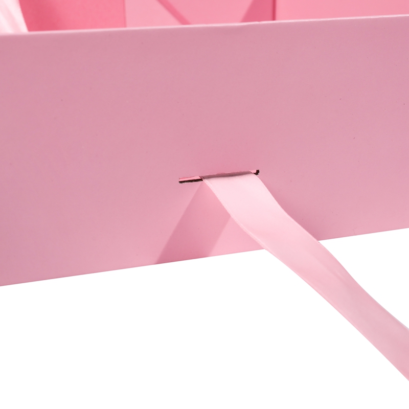 Solid Color Folding Gift Box With Ribbon Bow for Daily Gigts 3