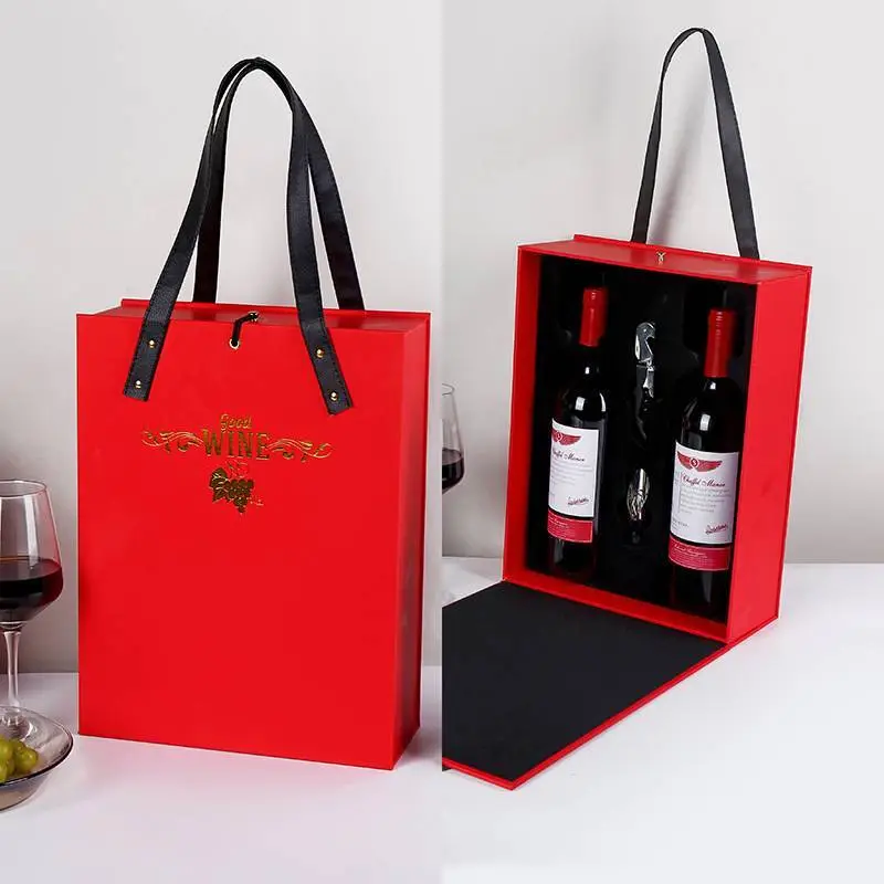 New design Rigid Cardboard Paper Wine Gift Boxes with Customized Logo 1