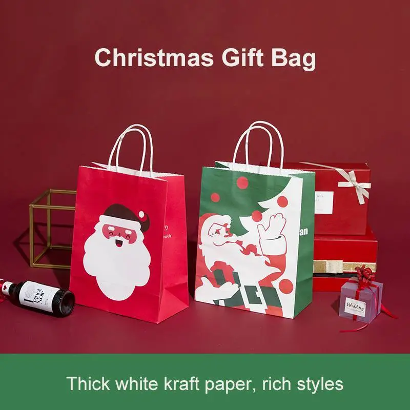 Christmas paper bag Candy gift packaging bag shopping Handheld paper bag 1