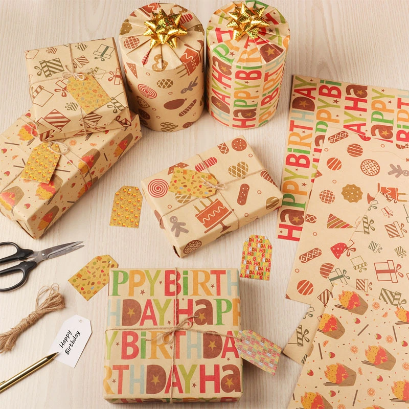 Jialan Paquete Compra a granel de papel de regalo navideño a la venta para regalos de cumpleaños1 2
