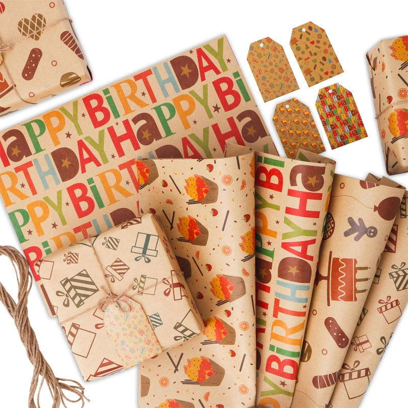 Jialan Paquete Compra a granel de papel de regalo navideño a la venta para regalos de cumpleaños1 3