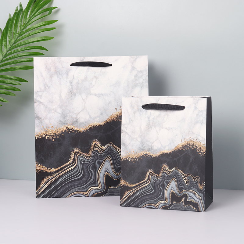 black premium paper shopping bags