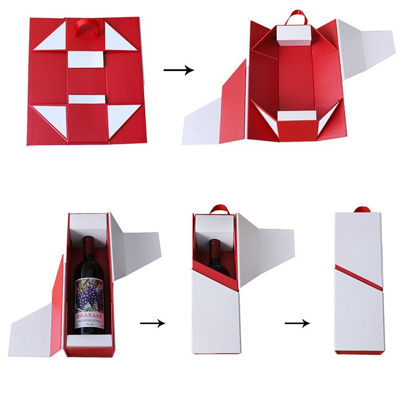 Jialan Package New White Foldable Cardboard Wine Box Manufacturer Wholesale 4