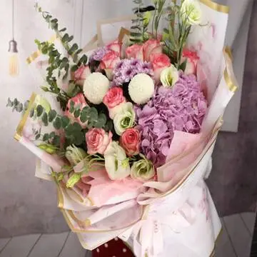 Hot Selling Marble Pattern Wrapping Paper Waterproof Flower Packaging Wholesale