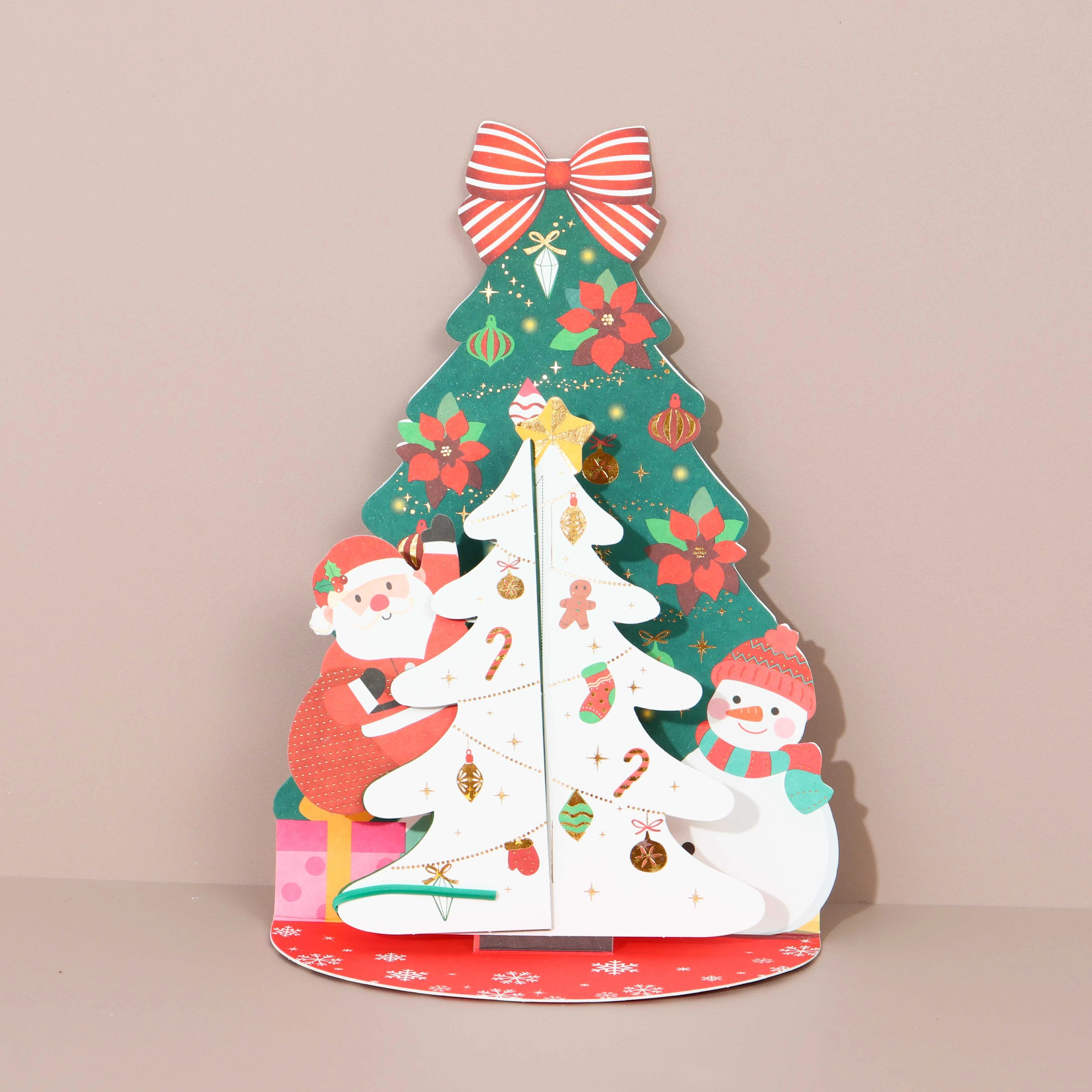 Wholesale 3D Best Wishes Greeting Card For Christmas and Birthday 1