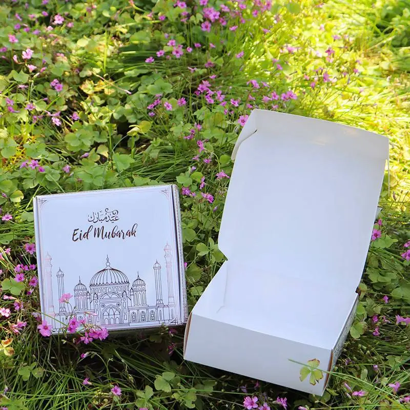 Middle Eastern Style White Cardboard Dessert Packaging Box Manufacturer Custom 1