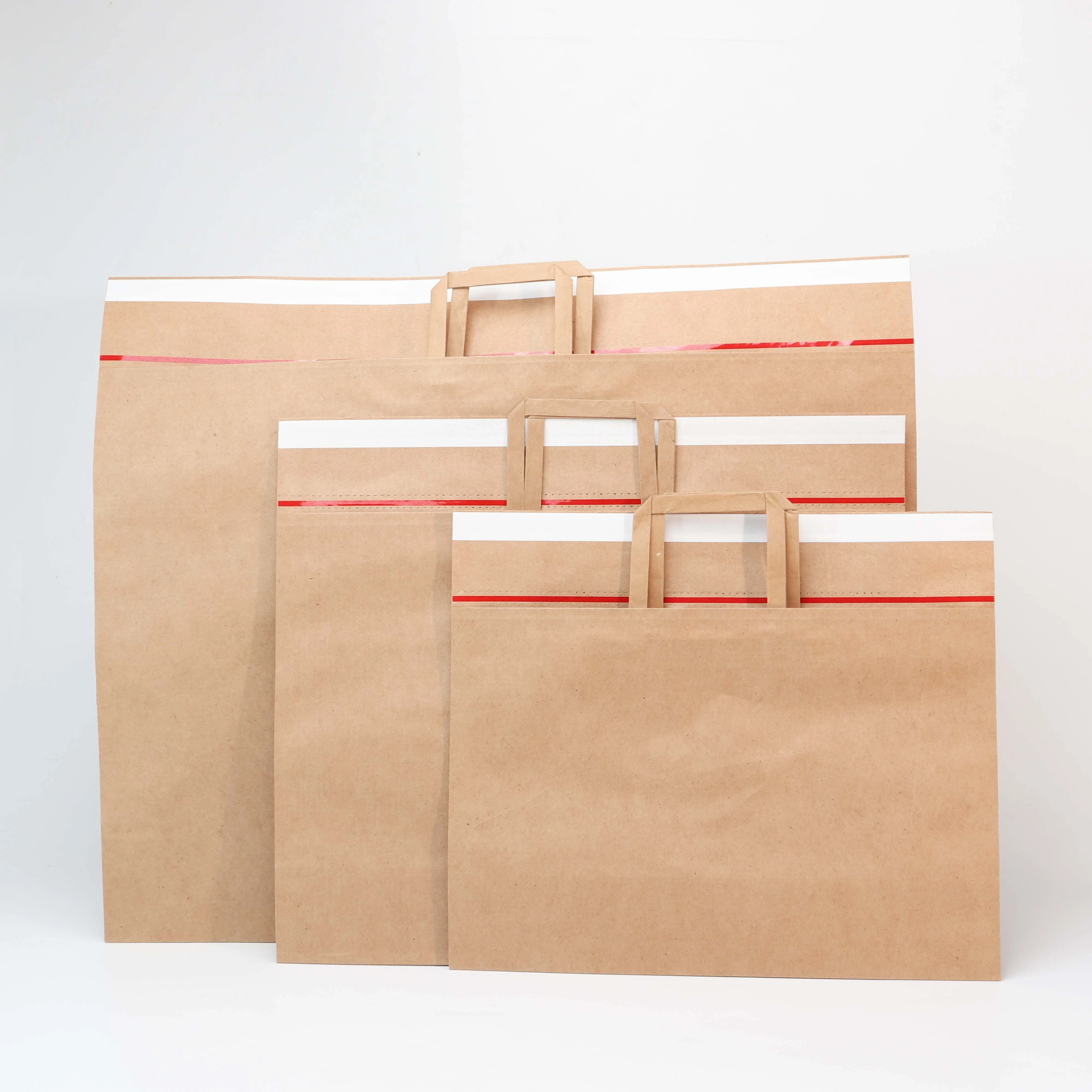 Hot Selling Brown Kraft Paper Bottom Bag Wholesale For Clothing 1