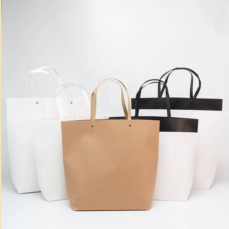 Solid Color Boat Shaped Paper Shopping Bag Factory Wholesale 1