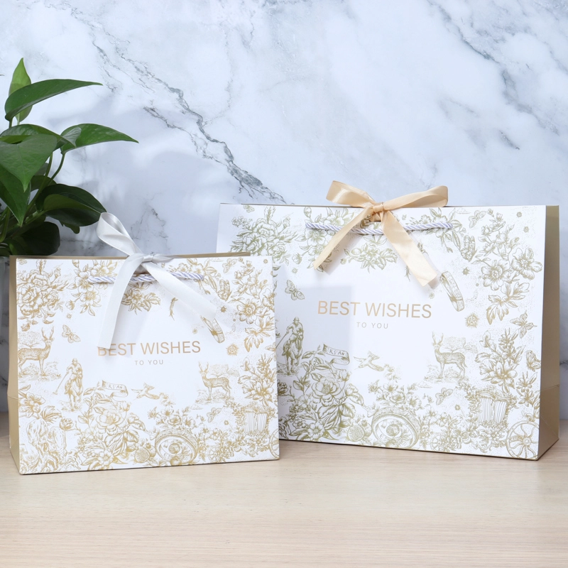 Wholesale 230g White Cardboard Gift Bags China Paper Bags Manufacturer 1