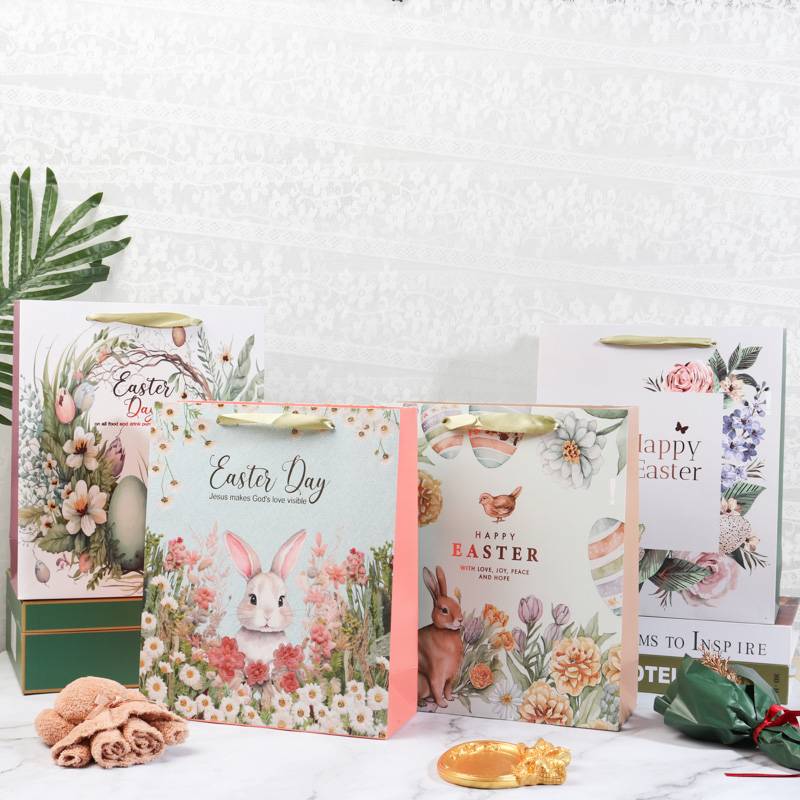 Hot Selling Easter Kids Paper Gift Bags Factory For Gift Package 1
