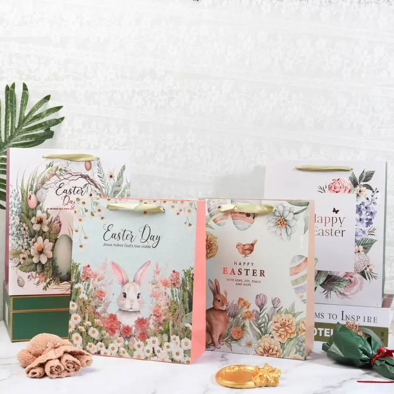 Hot Selling Easter Kids Paper Gift Bags Factory For Gift Package 1