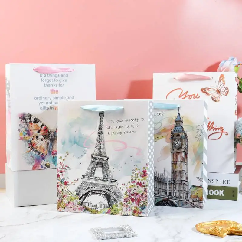 Daily Paper Gift  Handle Bags Factory For Various Gift Package 1