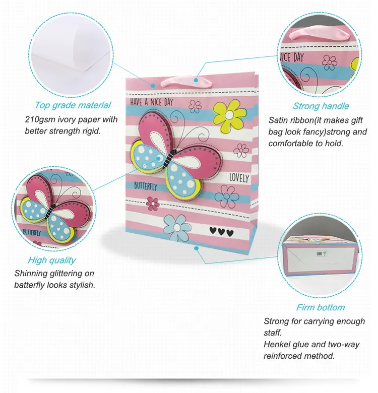 various personalized paper bags optimal for packing birthday gifts 4