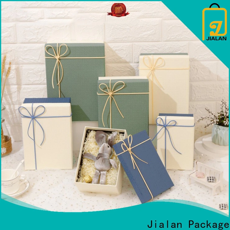 Jialan Paquete de cajas de regalo personalizadas de calidad al por mayor para embalaje de regalos navideños 1