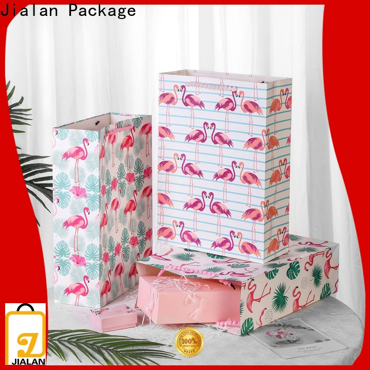 Jialan حزمة أكياس الهدايا الورقية البيضاء بالجملة لتعبئة الهدايا 1