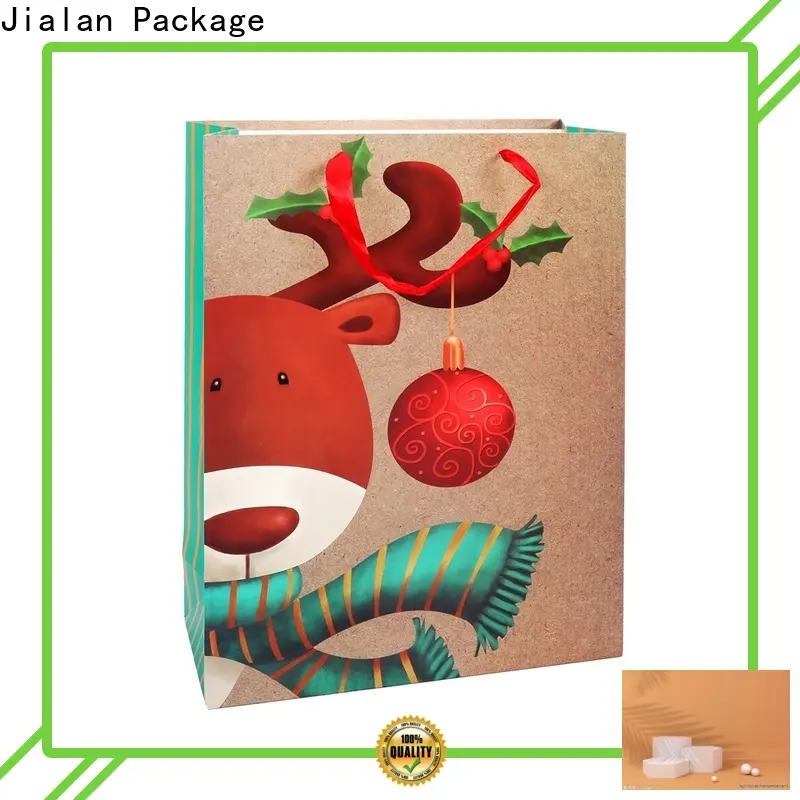 Jialan Paquete de bolsas de regalo de papel marrón, empresa a granel para embalaje de regalos 1