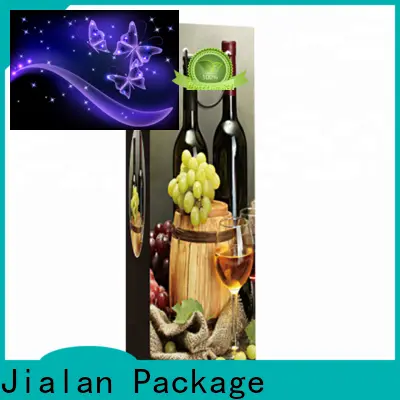 Jialan حزمة أكياس النبيذ الورقية البنية العرض للسوبر ماركت 1