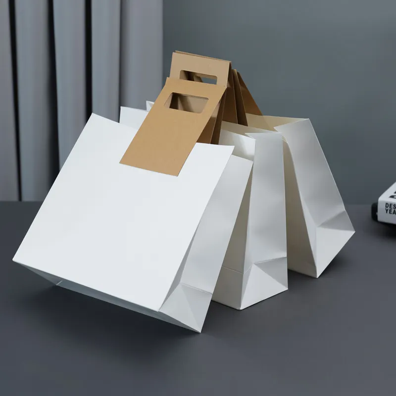 Jialan Emballage de sacs en papier brun imprimés à vendre pour les achats quotidiens 1