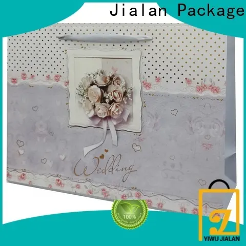 Jialan تغليف الاكياس الورقية الوردية مع شركة مقابض لتغليف الهدايا 1
