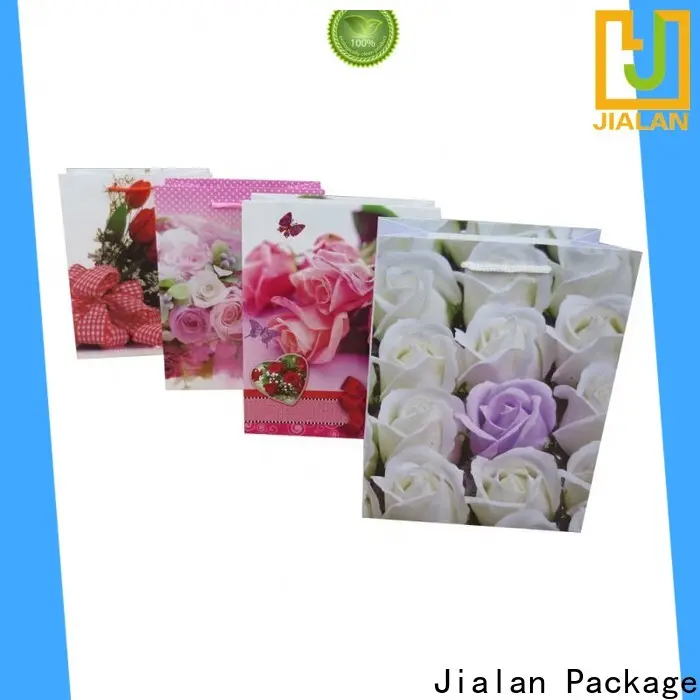 Jialan حزمة أكياس الورق الأبيض شخصية بالجملة لتعبئة هدايا عيد الميلاد 1