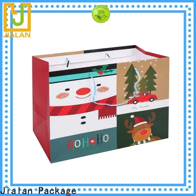 Jialan Paquete de fábrica de bolsas de papel exquisitas para embalaje de regalos navideños 1