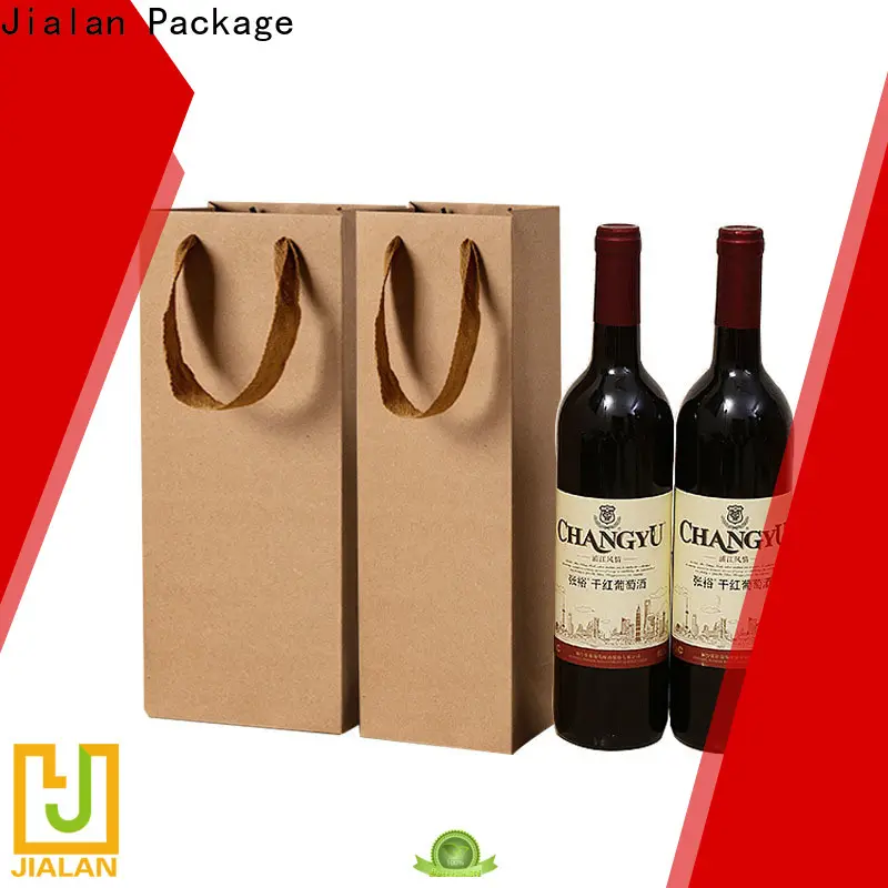 Jialan Paquete personalizado de empresa de bolsas de botellas navideñas para supermercado. 1