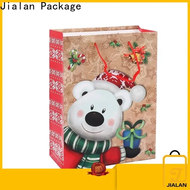 Jialan Emballez des sacs en papier de Noël avec un fournisseur de poignées 1