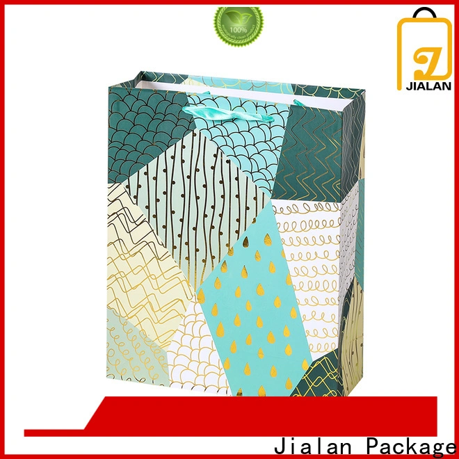 Jialan Empaque bolsas de papel azules al mejor precio con asas, fabricante para empacar regalos 1