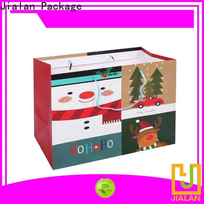 Jialan قم بتغليف أكياس ورقية زرقاء رائعة مع مصنع لمقابض لتغليف الهدايا 1