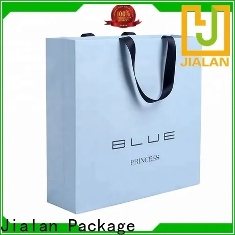 Jialan الحزمة المطبوعة الأكياس الورقية البيضاء العرض للإعلان 1