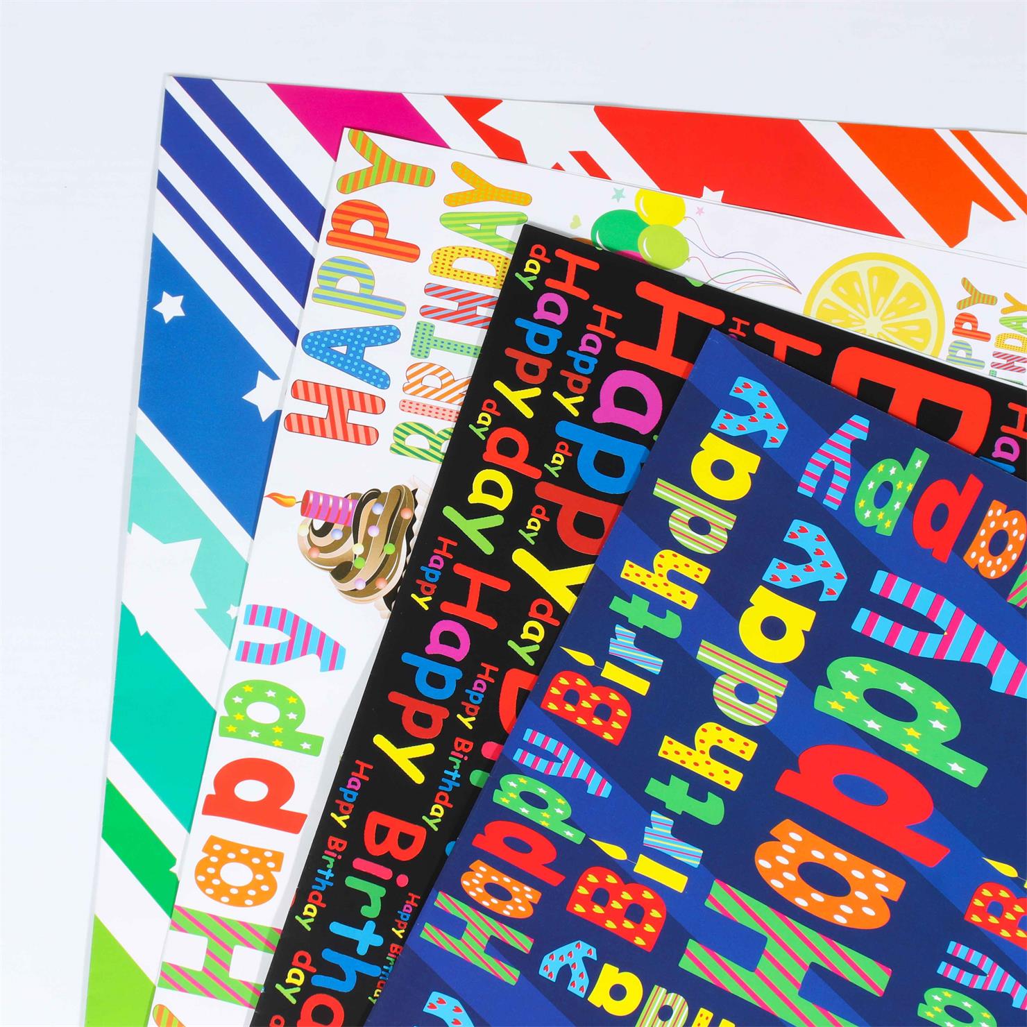Wholesale Custom Birthday Gift DIY Decor Wrapping Paper disposable lovely coated wrapping paper OEM/ODM 