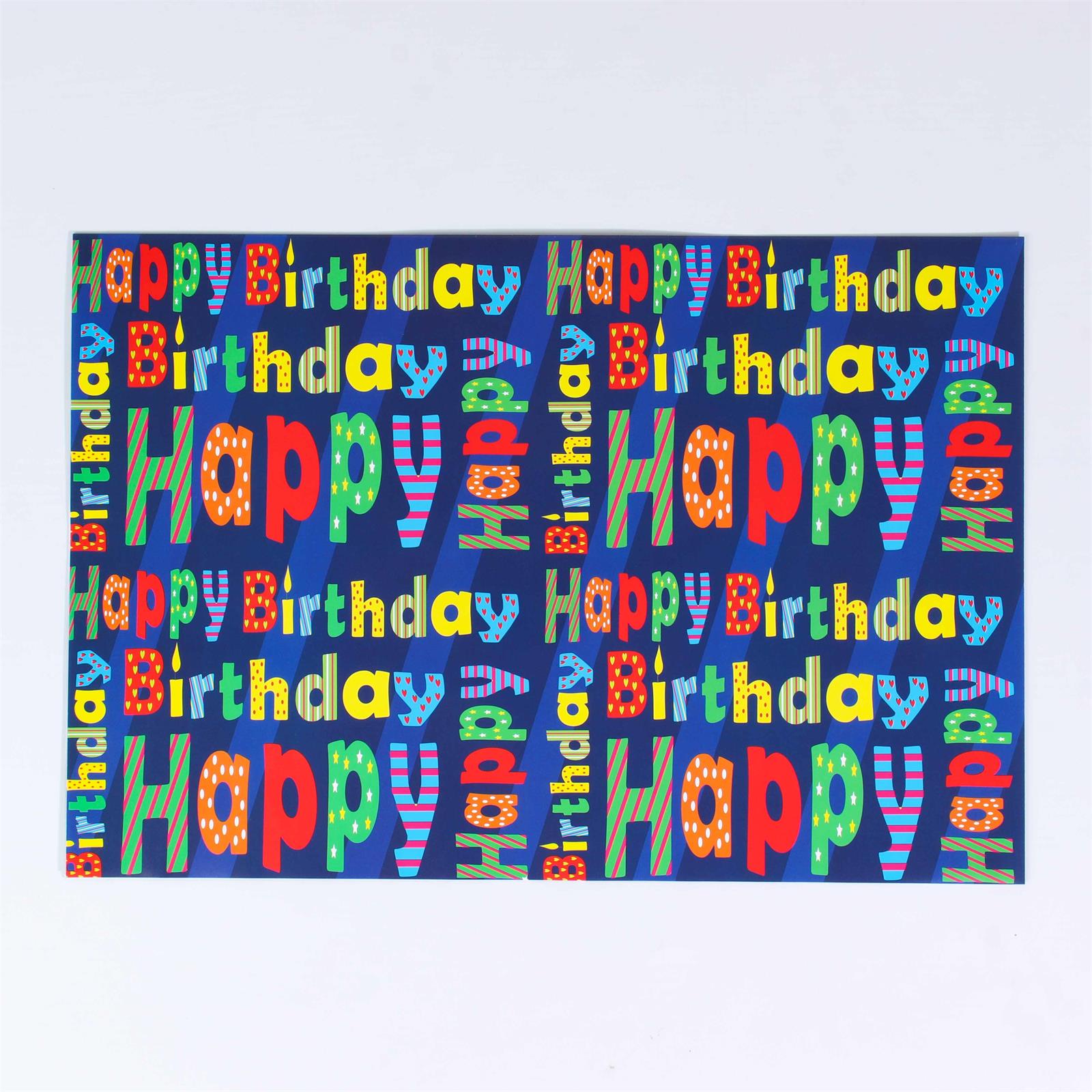 Wholesale Custom Birthday Gift DIY Decor Wrapping Paper disposable lovely coated wrapping paper OEM/ODM 