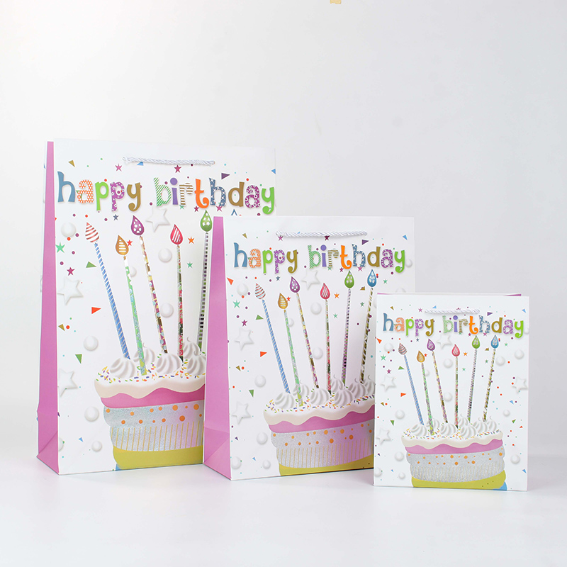 pink brithday gift bags