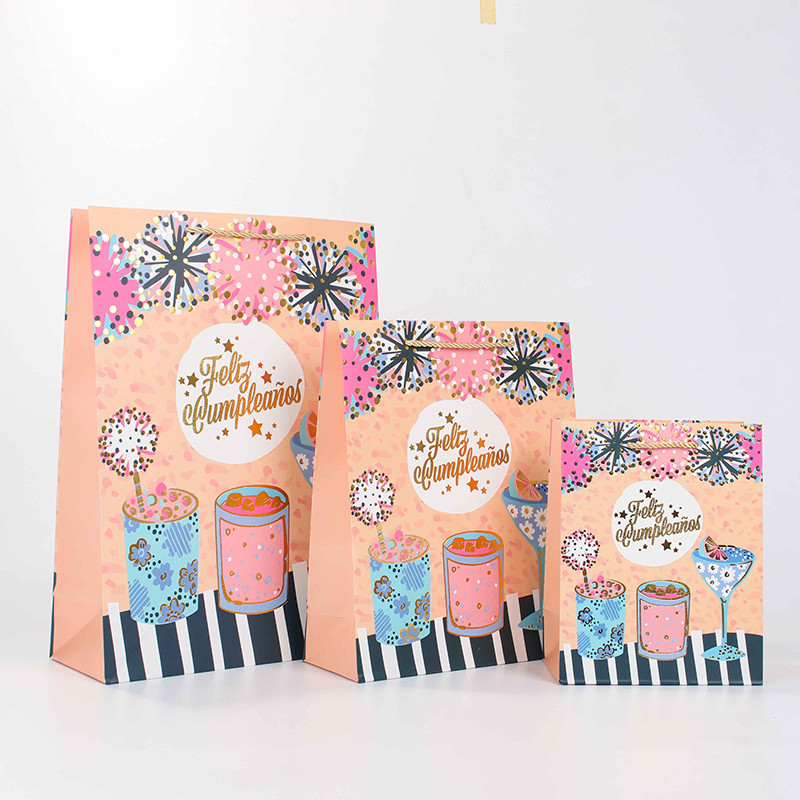 Colorful printing birthday gift bags