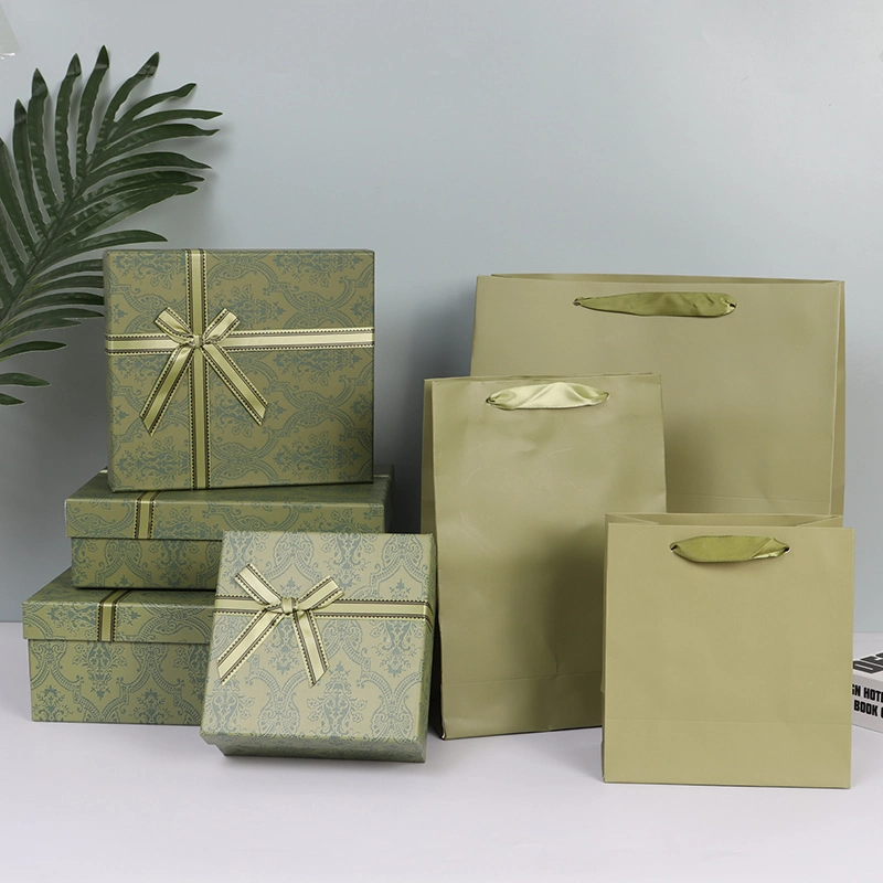 Casa Caixa De Presente Verde Retro